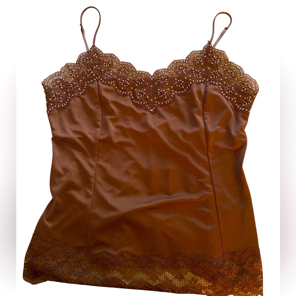 The Limited Brown Beaded Camisole